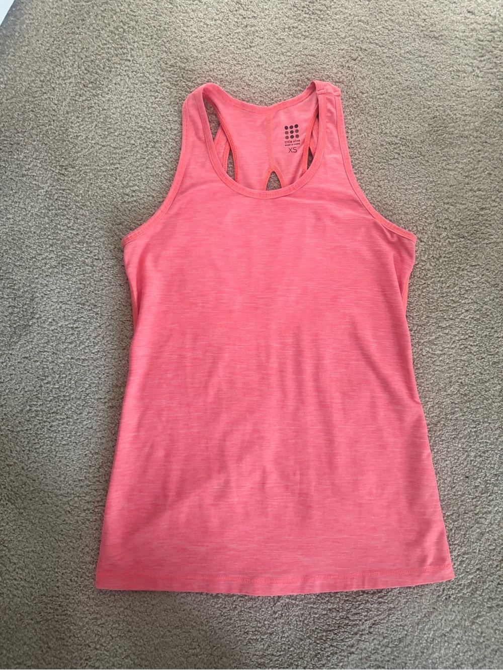 Title Nine Women's Coral Racerback Tank Top - XS